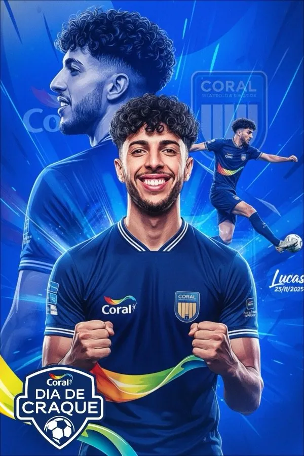 Coral · Dia de Craque: arte criada com IA pela Fotopop