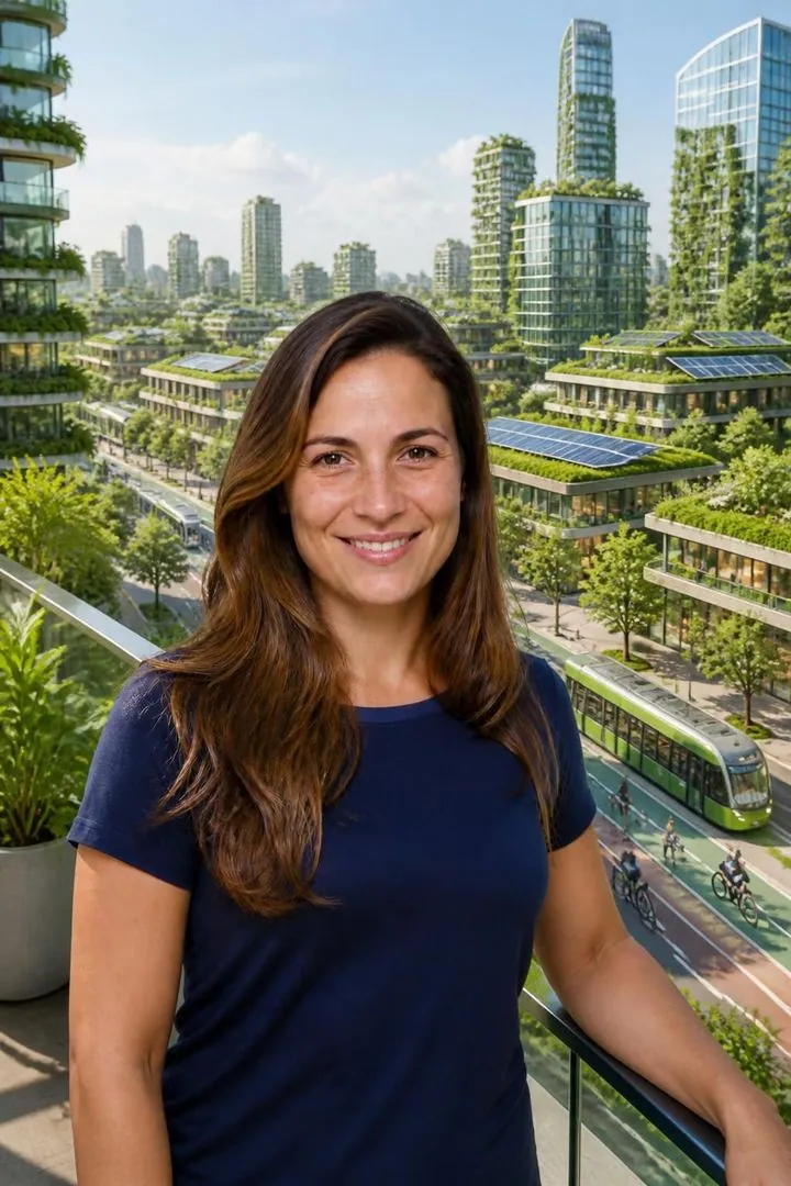A cidade que eu quero: exemplo de foto criada com IA, com a marca fictícia Fórum Cidades